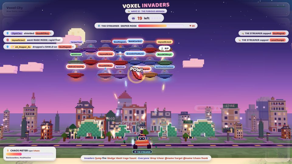 Voxel Invaders in action
